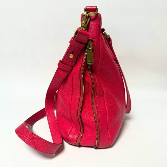 Fossil Preston Satchel – Hot Pink Leather – Crossbody/Shoulder – Excellent Condi - Picture 9 of 10